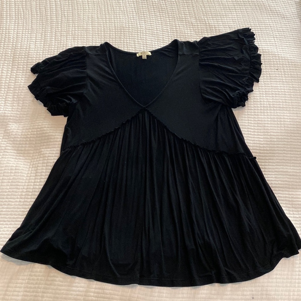 Black flowey boho top top
